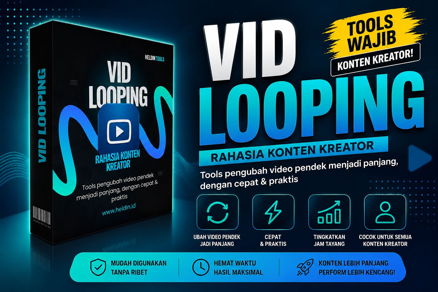 Vid Looping (6 Bulan)  - Tools Pengubah Video Pendek Menjadi Panjang